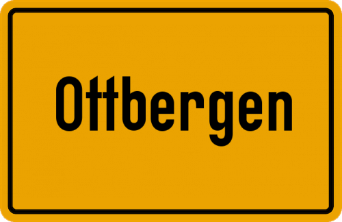 Ortsschild Ottbergen, Kreis Hildesheim