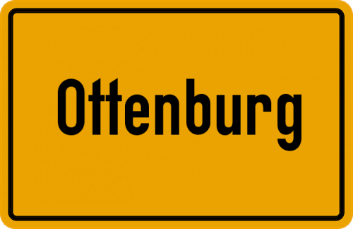 Ortsschild Ottenburg, Kreis Freising