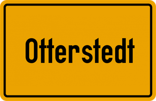 Ortsschild Otterstedt, Niedersachsen