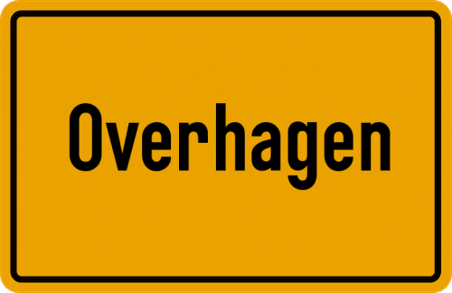 Ortsschild Overhagen