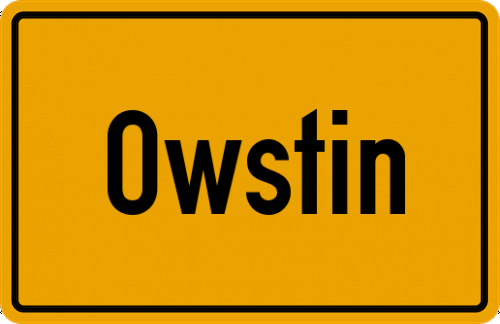 Ortsschild Owstin