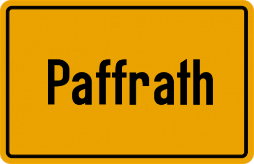 Ortsschild Paffrath
