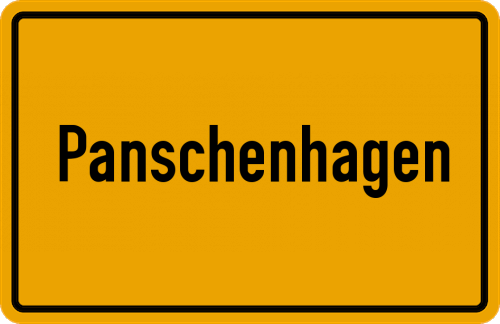 Ortsschild Panschenhagen