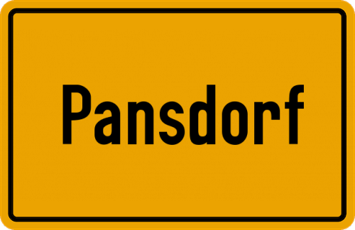 Ortsschild Pansdorf