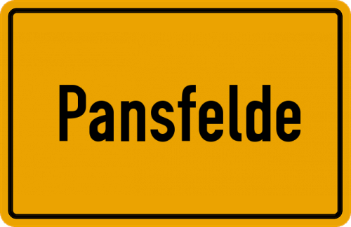Ortsschild Pansfelde