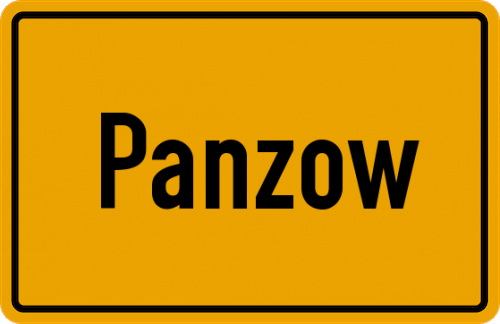 Ortsschild Panzow