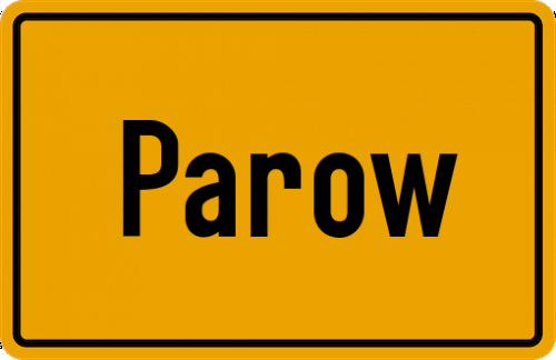 Ortsschild Parow