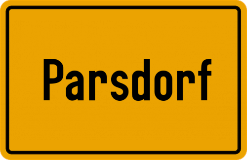 Ortsschild Parsdorf