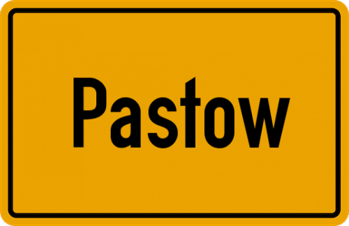 Ortsschild Pastow