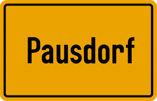 Ortsschild Pausdorf
