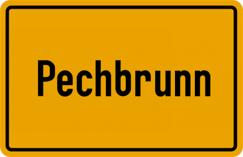 Ortsschild Pechbrunn
