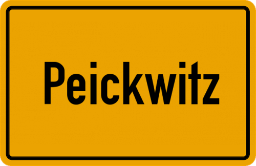 Ortsschild Peickwitz