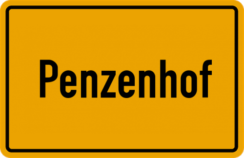 Ortsschild Penzenhof