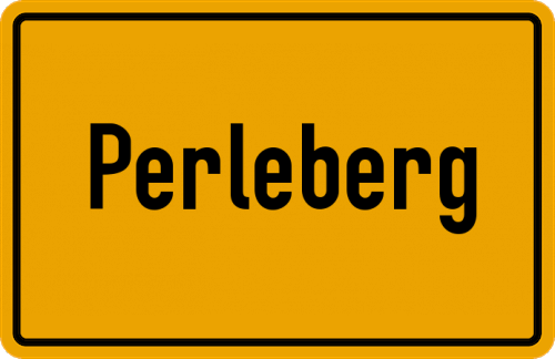 Ortsschild Perleberg