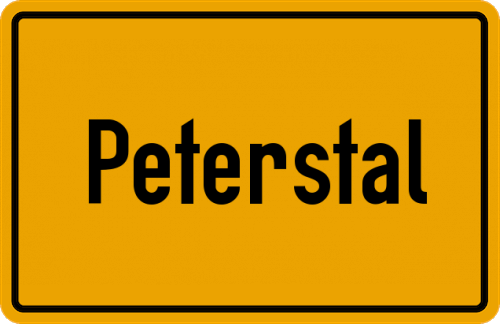 Ortsschild Peterstal