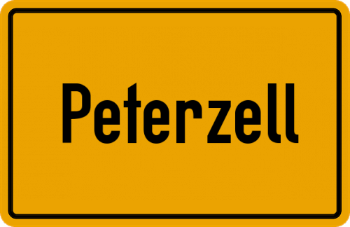 Ortsschild Peterzell