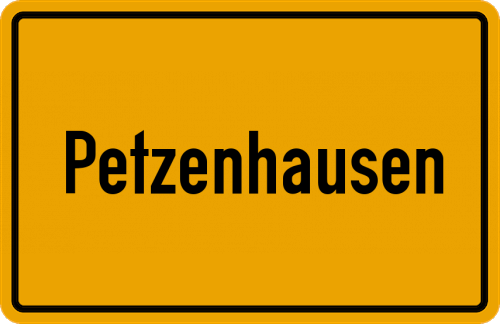 Ortsschild Petzenhausen