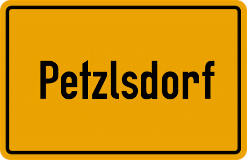 Ortsschild Petzlsdorf