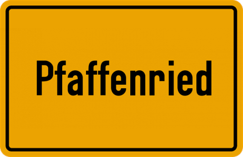 Ortsschild Pfaffenried