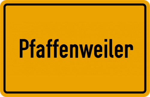 Ortsschild Pfaffenweiler
