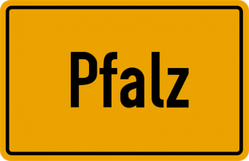Ortsschild Pfalz
