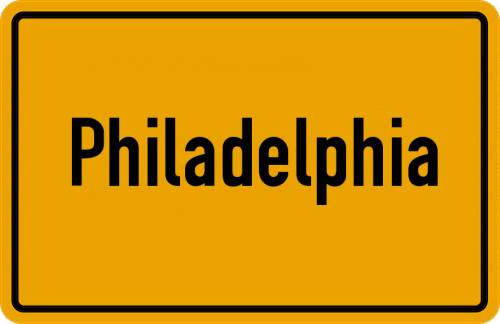Ortsschild Philadelphia