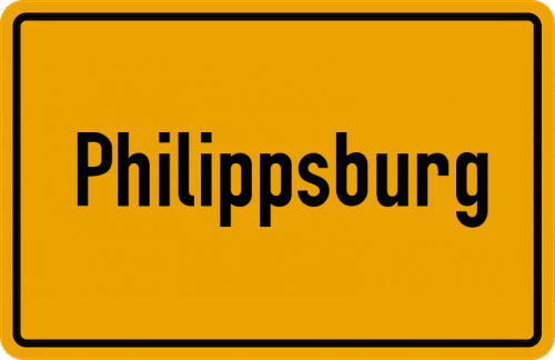 Ortsschild Philippsburg