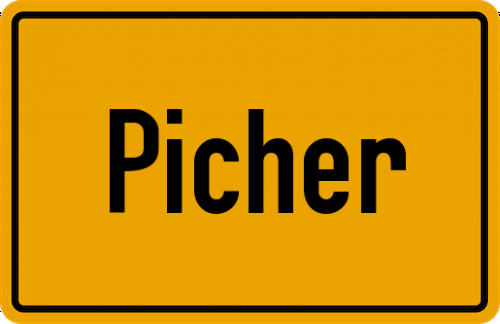 Ortsschild Picher