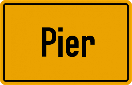 Ortsschild Pier