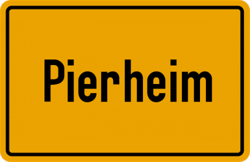 Ortsschild Pierheim