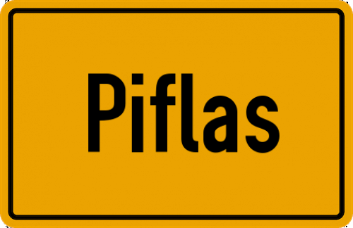 Ortsschild Piflas, Bayern