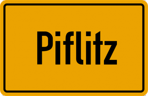 Ortsschild Piflitz, Kreis Dachau