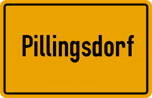 Ortsschild Pillingsdorf