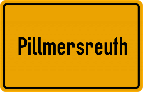 Ortsschild Pillmersreuth