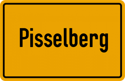 Ortsschild Pisselberg, Elbe