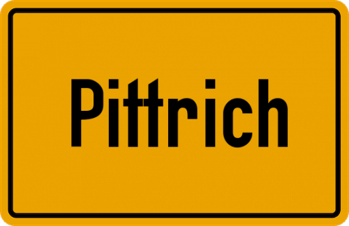 Ortsschild Pittrich