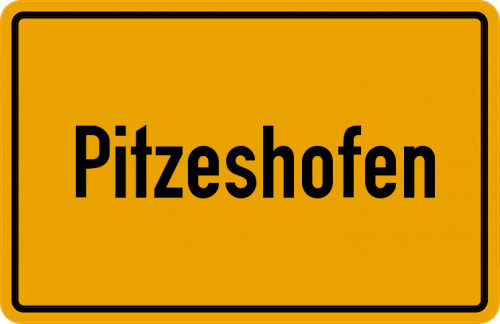 Ortsschild Pitzeshofen