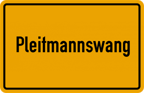 Ortsschild Pleitmannswang