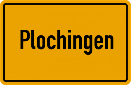 Ortsschild Plochingen