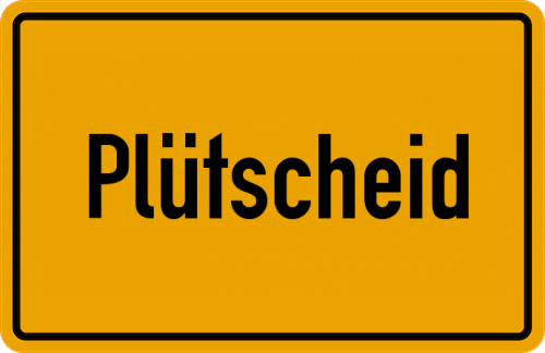 Ortsschild Plütscheid