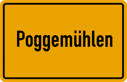 Ortsschild Poggemühlen