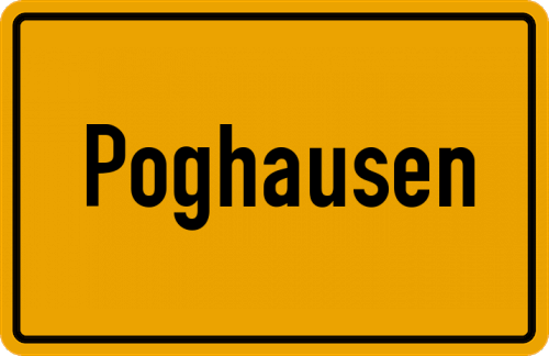 Ortsschild Poghausen