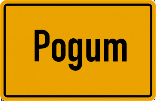 Ortsschild Pogum