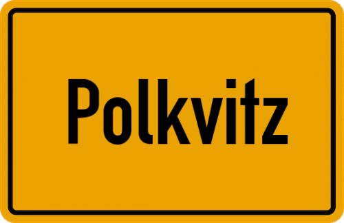 Ortsschild Polkvitz