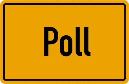 Ortsschild Poll
