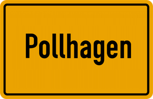 Ortsschild Pollhagen