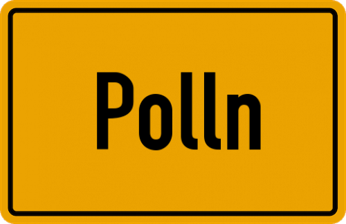 Ortsschild Polln