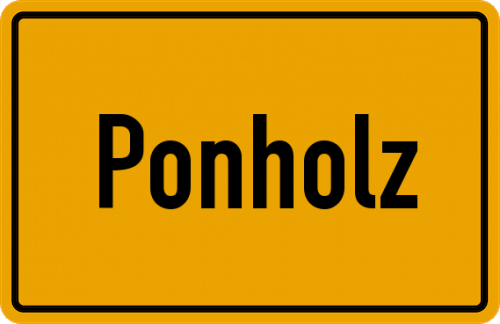 Ortsschild Ponholz