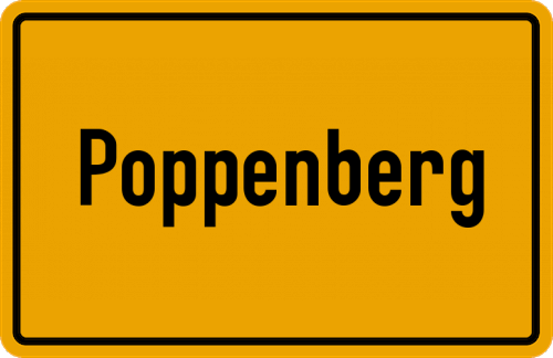 Ortsschild Poppenberg