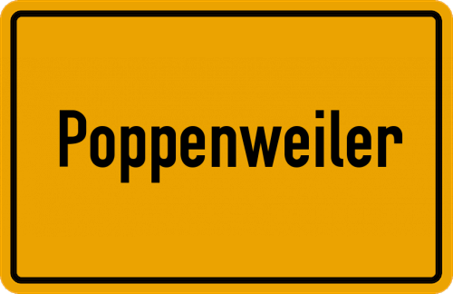 Ortsschild Poppenweiler
